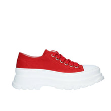 Carica l&#39;immagine nel visualizzatore di Gallery, Sneakers con suola rialzata rossa
