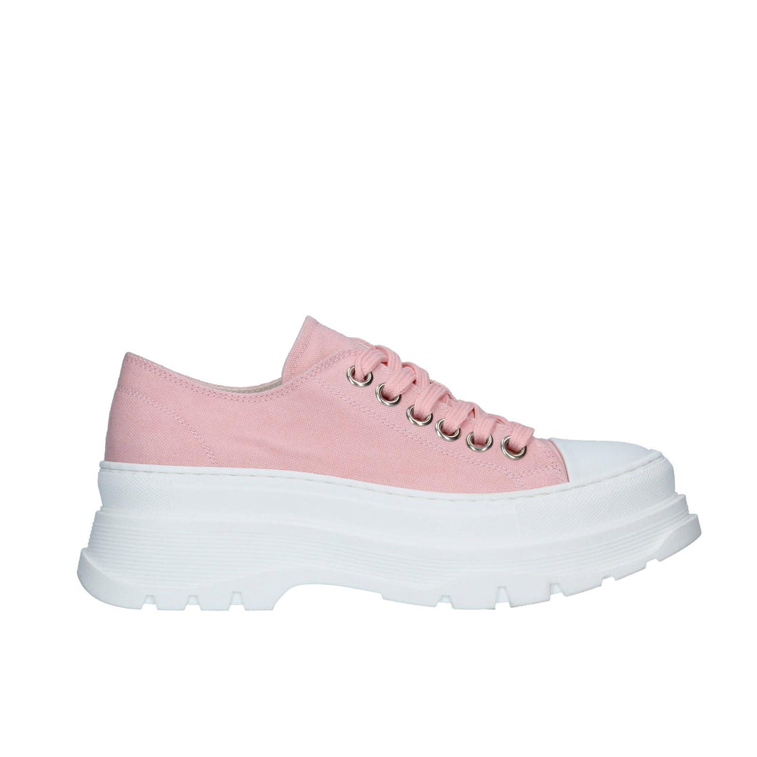 Sneakers con suola rialzata rosa